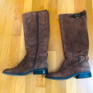 Nine West buckled leather suede boots